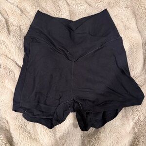 Aerie Black High-Waisted Shorts